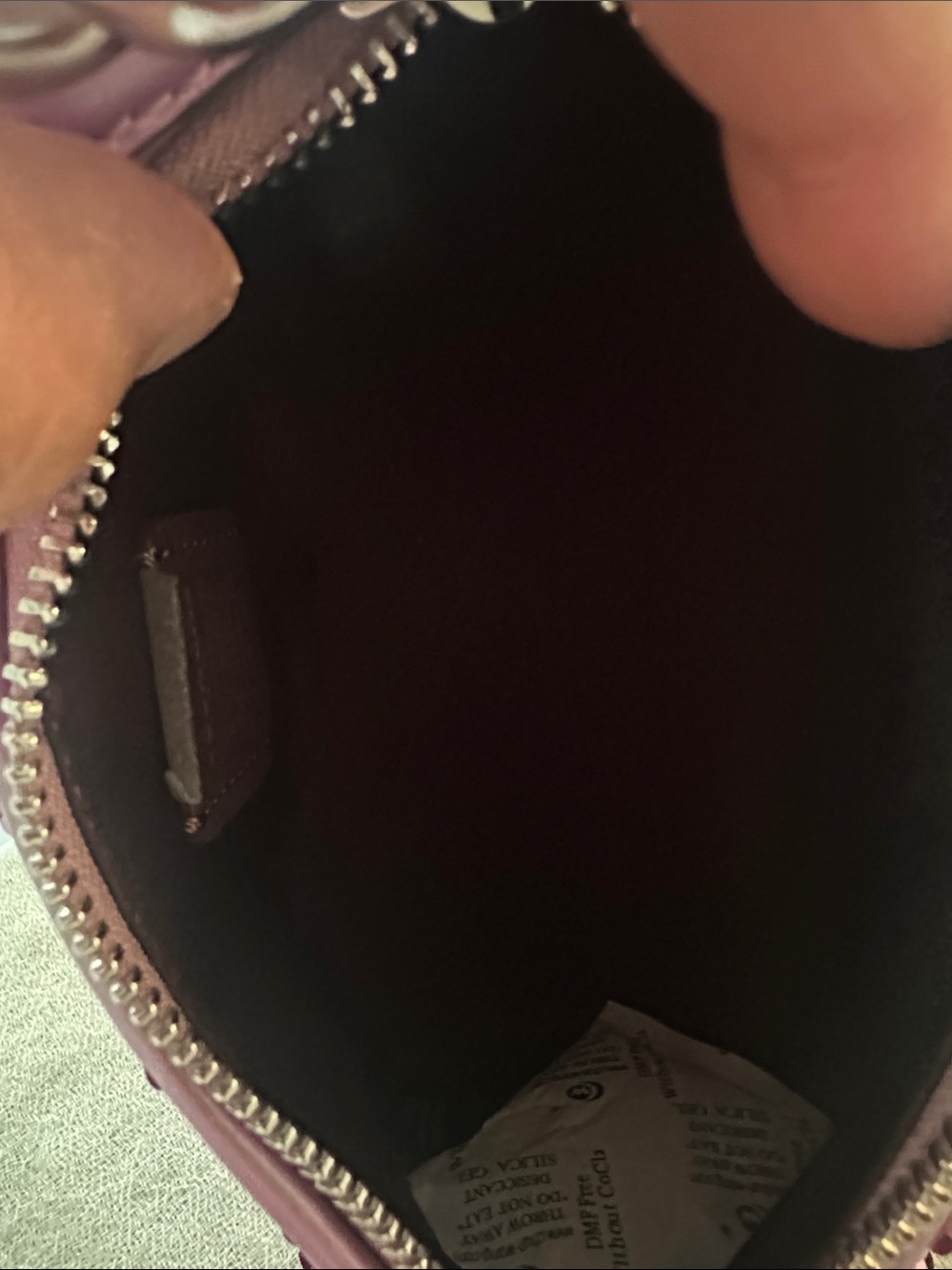 Coach Sequin Nolita Barrel  Bag in Lilac with Silver Hardware. - Picture 8 of 9